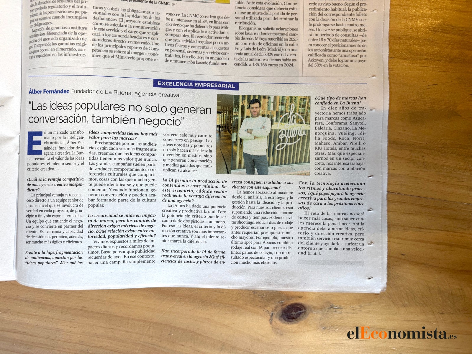 Artículo de elEconomista sobre La Buena y las ideas populares